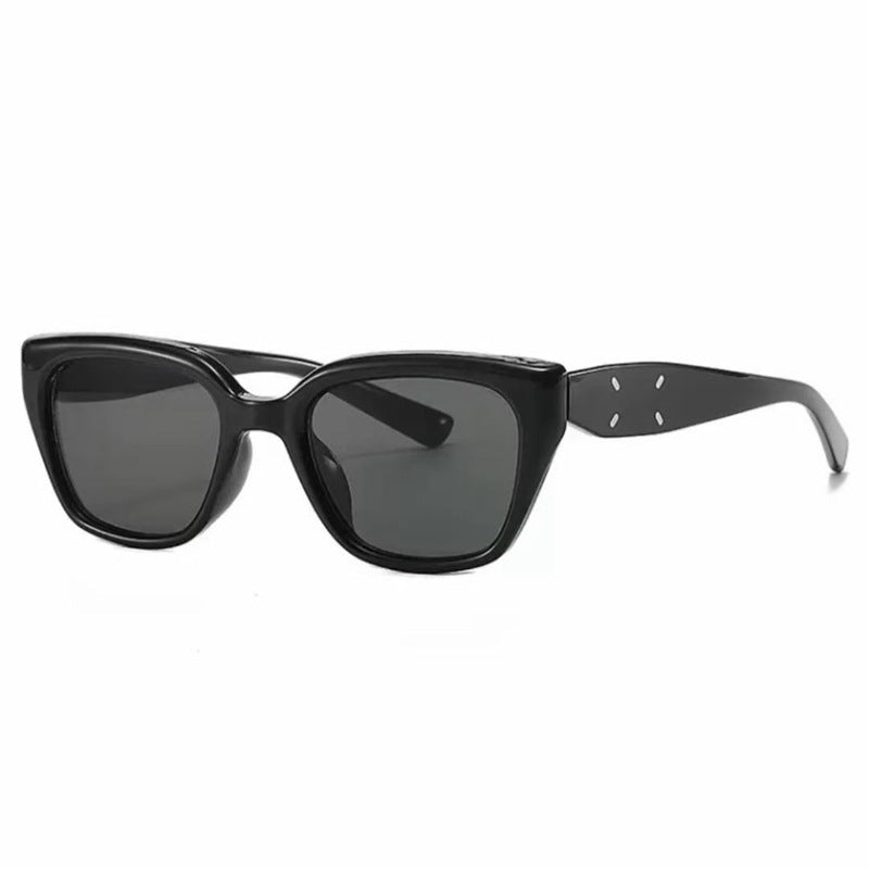 Square cat eye sunglasses for women with a high-end feel, small face, retro sunglasses, new sunglasses with UV protection