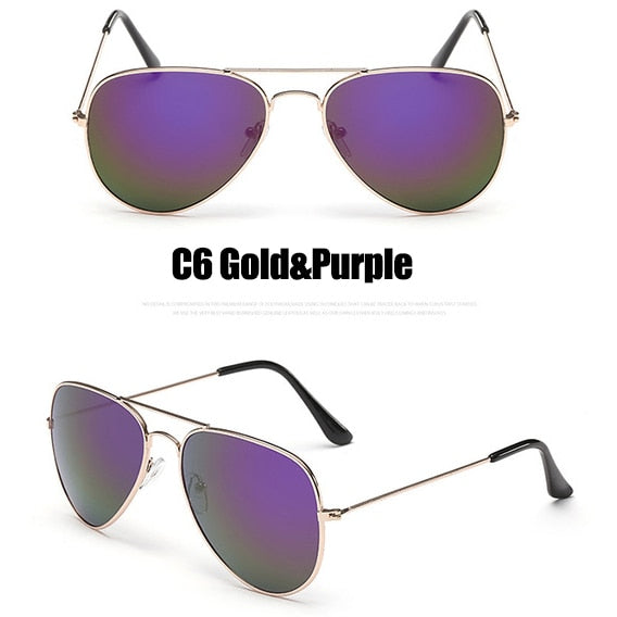 Pilot Mirror Sunglasses Women/Men Brand Designer Luxury Sun Glasses Women Vintage Outdoor Driving Oculos De Sol