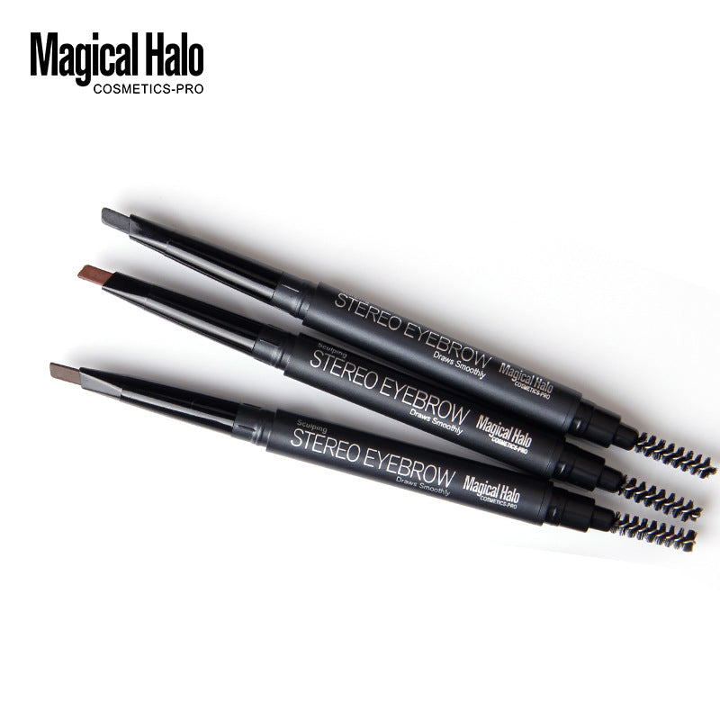 Makeup 5 Color Automatic Eyebrow Pencil Double Head Rotating Waterproof Makeup-Free Free-Shaving Eyebrow Pencil