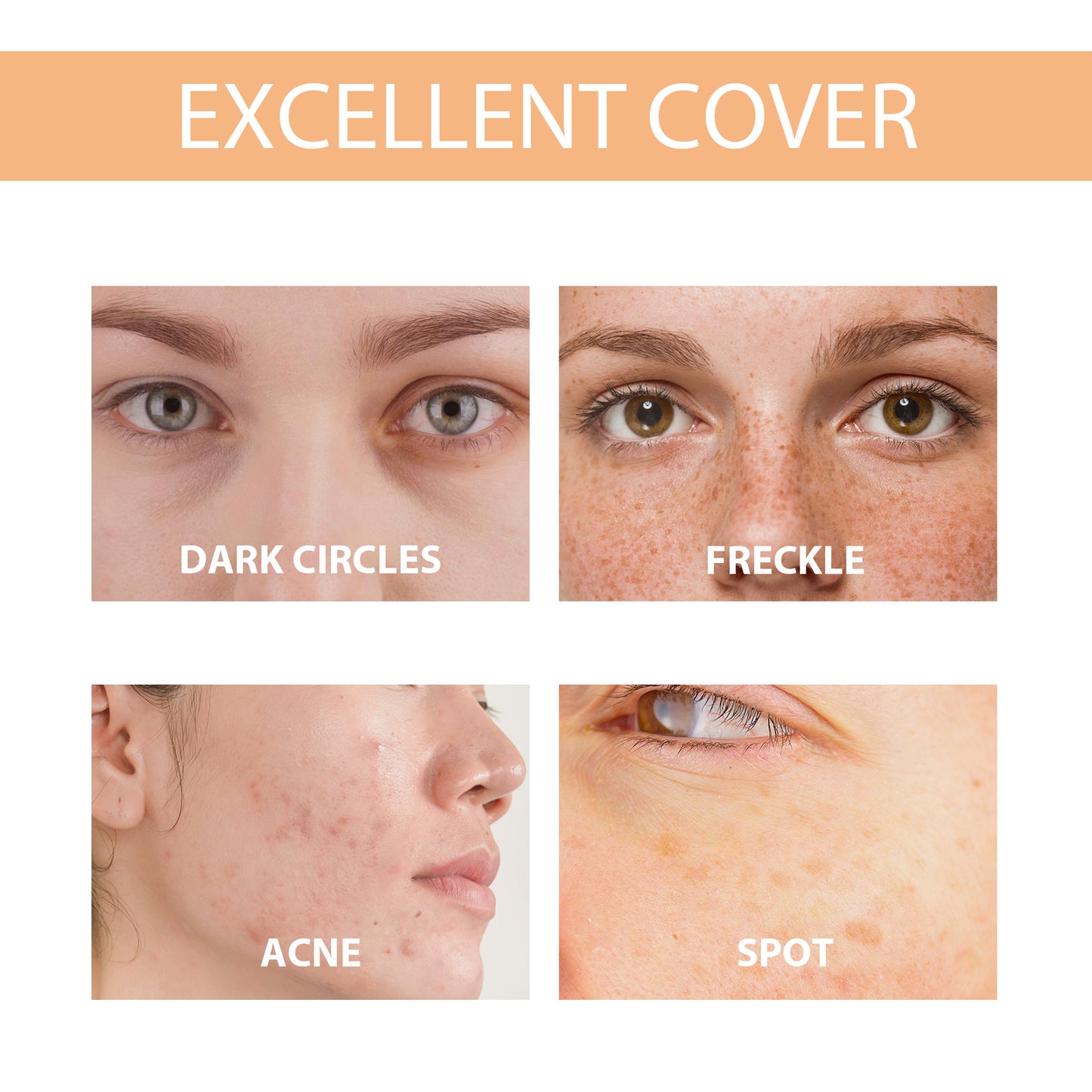 EELHOPE Super Coverage Finish Foundation, Natural Moisturizing Block Defect Containment Is Not A Makeup Waterproof And Sweat