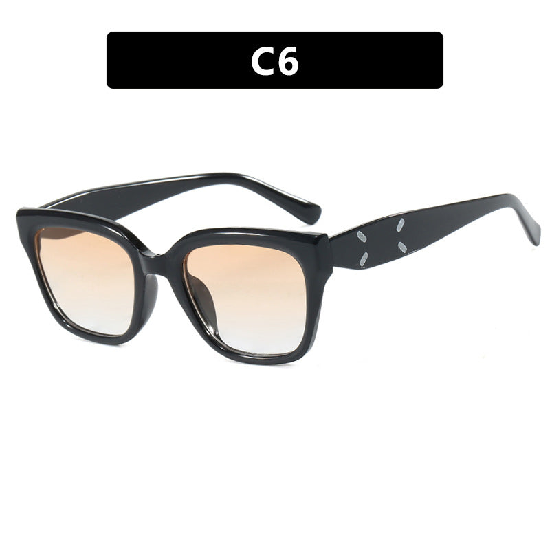 Square cat eye sunglasses for women with a high-end feel, small face, retro sunglasses, new sunglasses with UV protection