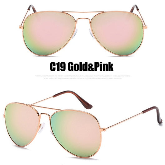 Pilot Mirror Sunglasses Women/Men Brand Designer Luxury Sun Glasses Women Vintage Outdoor Driving Oculos De Sol