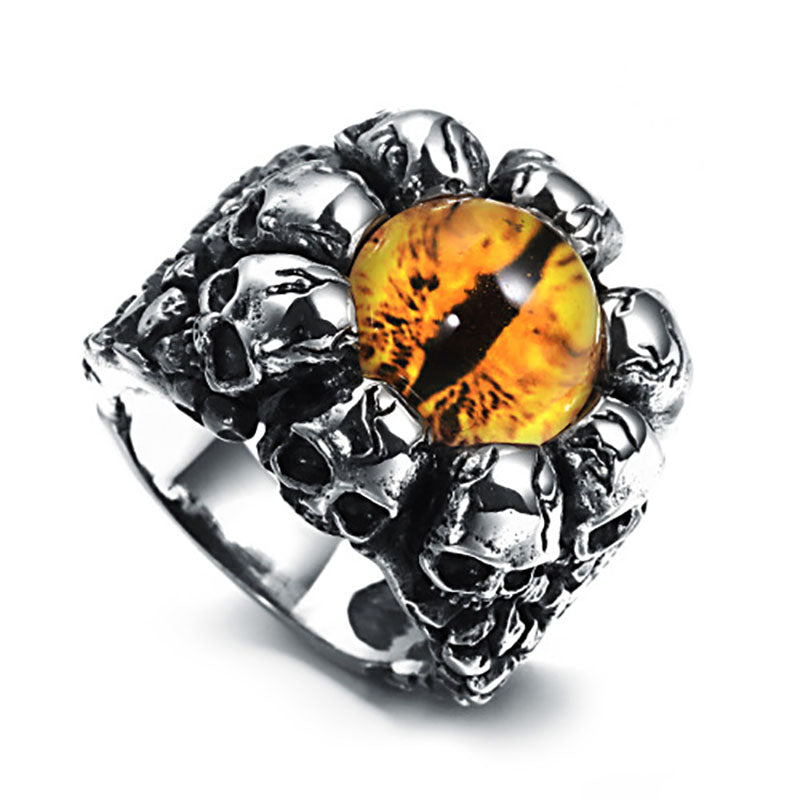 Stainless Steel Gothic Men Ring Skull Biker Punk Rings Mens jewelry