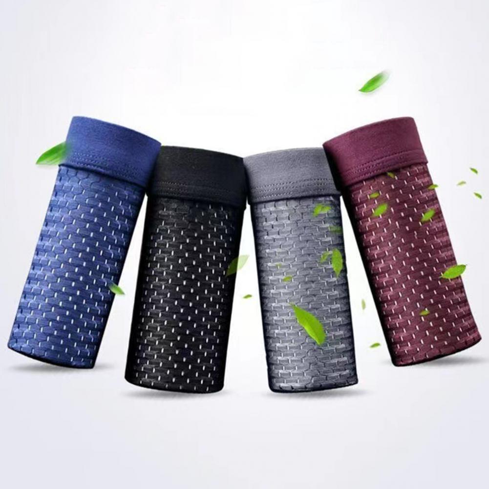 Men's ice silk flat corner pants with breathable mesh thin underwear and men's four corner underwear