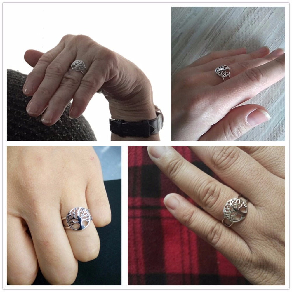 Tree of Life Classic Accessories 925 Sterling Silver Rings For Women