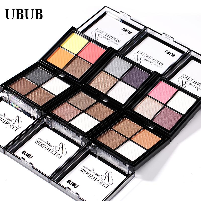 UBUB 4 Colors Eyeshadow Shimmer Natural Eyeshadow Matte Nude Metallic Earth Color Eye Shadow Beauty Makeup Palette