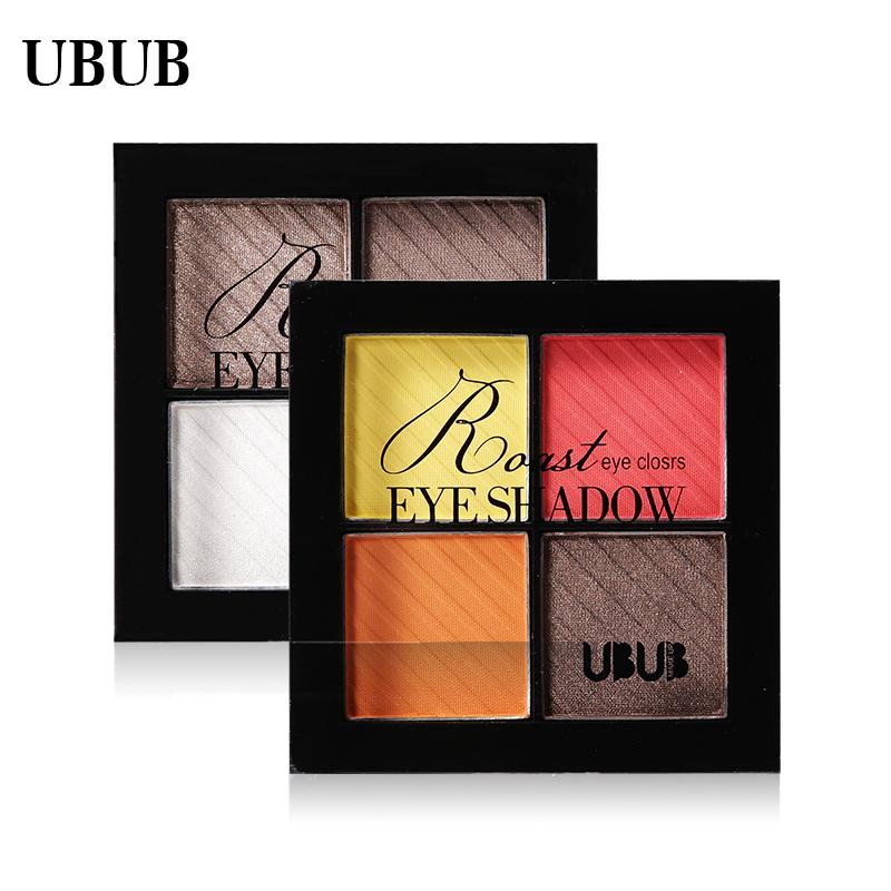 UBUB 4 Colors Eyeshadow Shimmer Natural Eyeshadow Matte Nude Metallic Earth Color Eye Shadow Beauty Makeup Palette