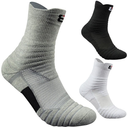 3 Pairs High Quality Men Socks Thick Mens Socks Profession Thermal Towel Bottom Foot Wear Terry Combed Cotton Male Long Tube