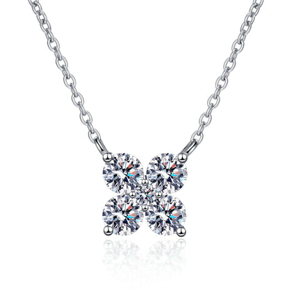 1.26 Carat Moissanite 925 Sterling Silver Geometric Shape Pendant Necklace