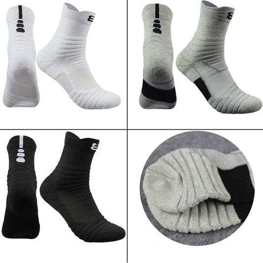 3 Pairs High Quality Men Socks Thick Mens Socks Profession Thermal Towel Bottom Foot Wear Terry Combed Cotton Male Long Tube