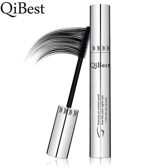 Makeup Qibest Silver Tube Big Eye Mascara Slender Curling Waterproof Not Smudge