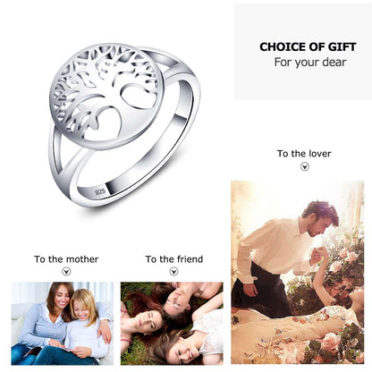 Tree of Life Classic Accessories 925 Sterling Silver Rings For Women