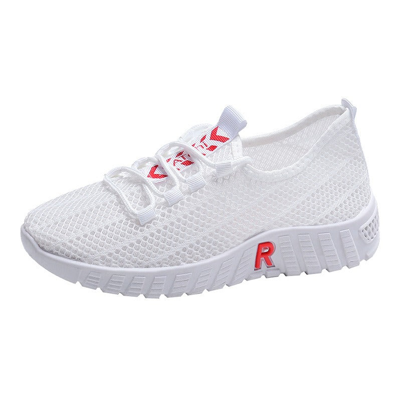 Autumn New Women's Shoes Fashion Single Shoes Casual Sports Travel Shoes Non slip Old Beijing Mesh Running Shoes