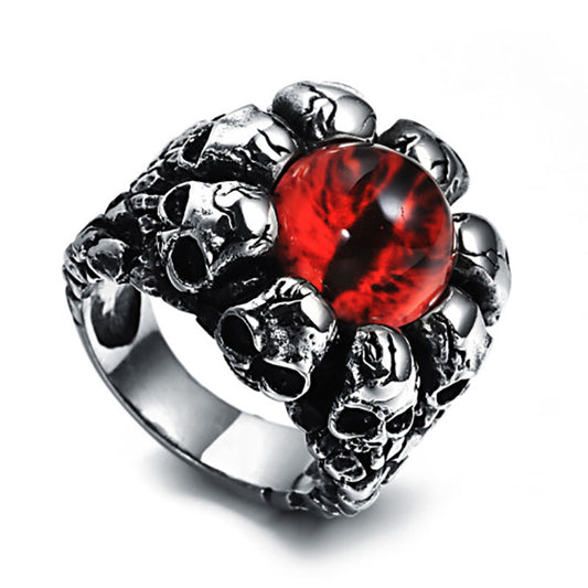 Stainless Steel Gothic Men Ring Skull Biker Punk Rings Mens jewelry