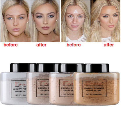 FANA Banana Loose Powder Oil Control Long Lasting Face Makeup Highlighter Mineral Smooth Translucent Setting Powder Beauty Cosmetics